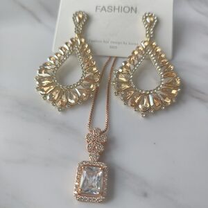 Gold and Rose Gold Jewelry Set